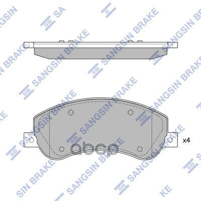 Колодки передние SANGSIN BRAKE SP1675A
